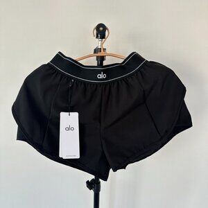 Alo Black Double Layer SportsShorts Women's Size S